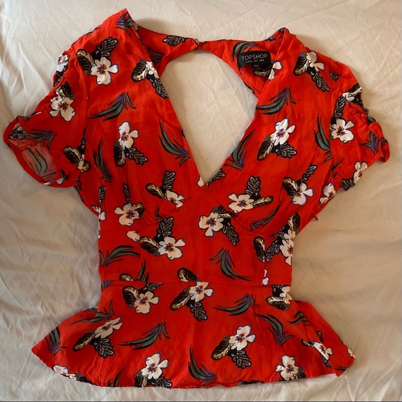 TOPSHOP tropical blouse - Picture 1 of 4